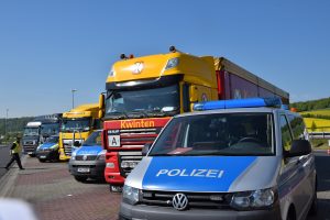 В результате показательной акции немецкой полиции оштрафовано более 120 дальнобойщиков