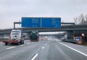 Дорожные работы на шоссе в Гессене