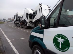 Одновременная транспортировка трех тягачей закончилась для литовского перевозчика проблемами