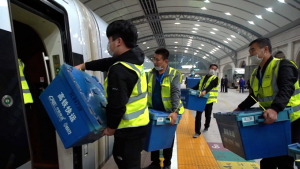 Для удовлетворения спроса на Double Eleven, Китай запустил высокоскоростной грузовой поезд