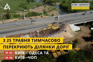 «Укравтодор» в Киевской области перекрыл участки трасс М-05 и М-06