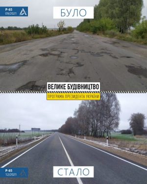 «Укравтодор» представив результати ремонту дороги Р-65 у Сумській області