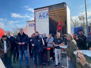Протест в Германии: водителей из Agmaz & Luk Maz поддерживают коллеги из других стран