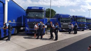 Забастовка в Грефенхаузене: проверять водителей приехала полиция