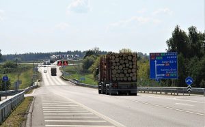Литва: на маршруте Via Baltica возле Мариямполе ограничено движение транспорта