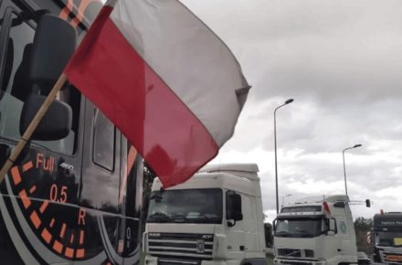 Польша: перевозчики выходят на протест в Дорогуске