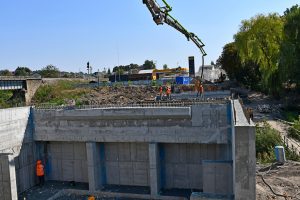 Завершується бетонування опор моста в Теребовлі