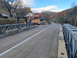 В Ивано-Франковской области установили новый модульный мост через реку Рыбница
