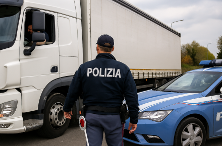 Італія: водія вантажівки зобов'язали здати водійські права після майже 17 годин безперервного водіння