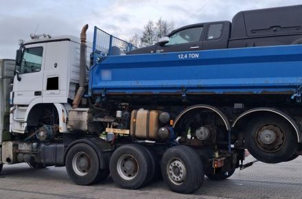 Польша: на S3 остановили опасный грузовик, не соответствующий габаритным нормам