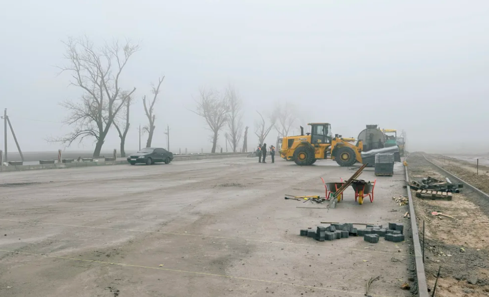 На дороге М-15 Одесса – Рени строят площадку для стоянки и отдыха