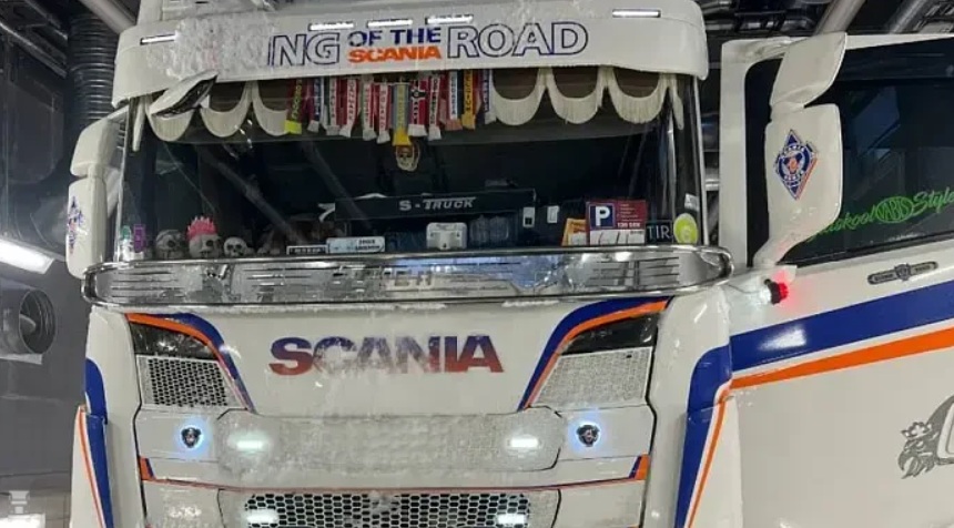 В Норвегии начали штрафовать водителей грузовиков за беспорядок и украшения в салоне