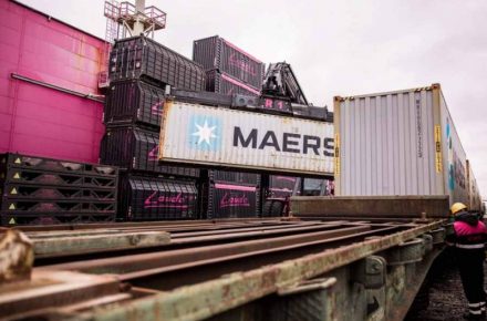 Maersk запускает регулярный контейнерный поезд из Baltic Hub в Украину