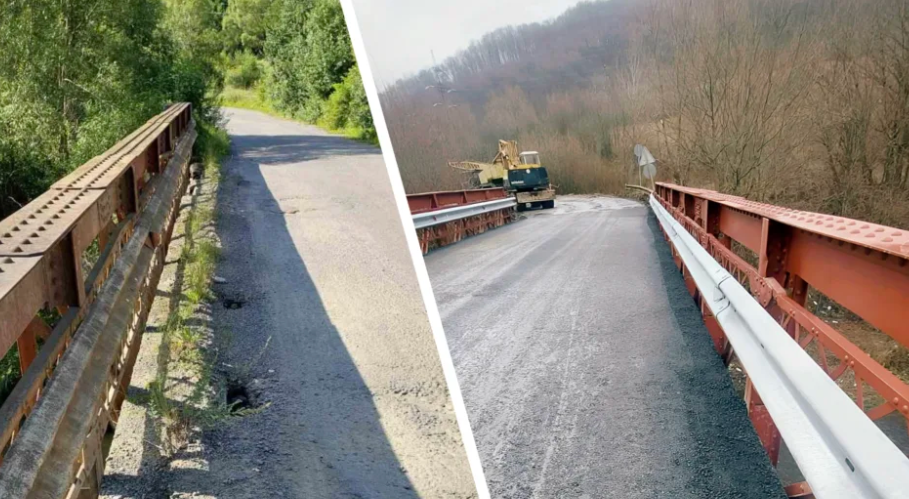 На Закарпатье возобновлено движение по мосту на дороге Т - 07 - 10