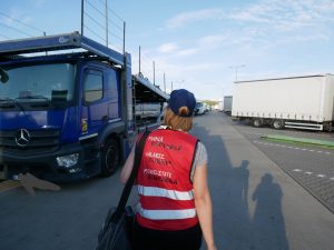 Faire Mobilität провела пояснювальні акції для водіїв великотоннажних автомобілів на стоянках в Німеччині